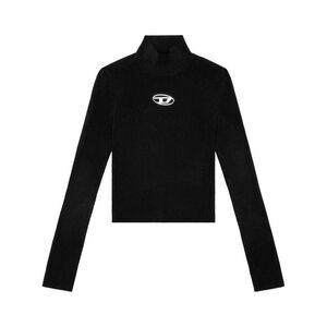 DIESEL Women's Branded Long Sleeve Top Women BLACK T-Shirts & Tops
